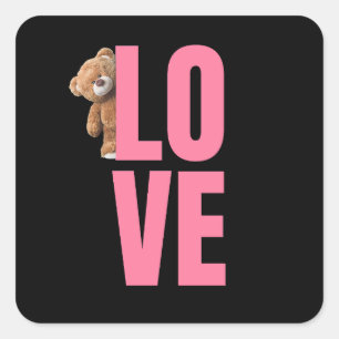 Happy Valentine's Day 2023 Funny Images Niedlich Quadratischer Aufkleber