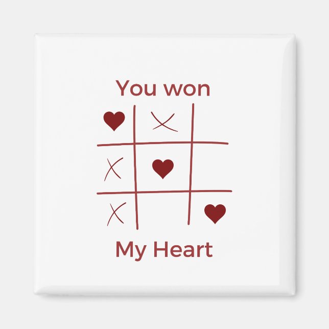 Happy Valentine's Day 2023 Ideen - Du gewann mein  Magnet (Vorne)