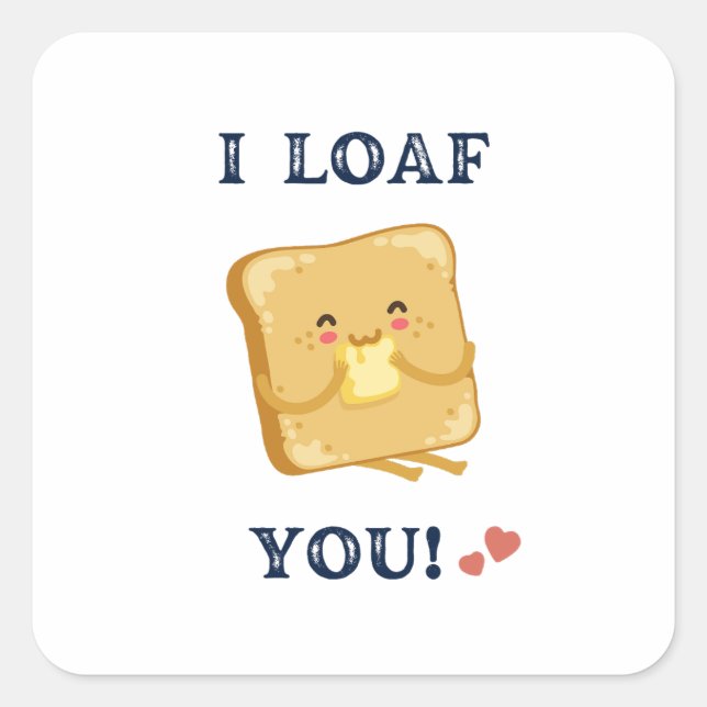 Happy Valentine's Day 2024 - Funny Liebe You Quadratischer Aufkleber (Vorderseite)