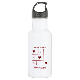 Happy Valentine's Day 2024 Ideen - Du gewann mein Edelstahlflasche
