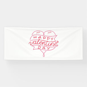Happy Valentine's Day 2,5x6 Vinyl Banner