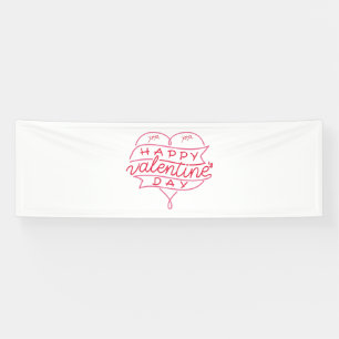 Happy Valentine's Day 2,5x8 Vinyl Banner