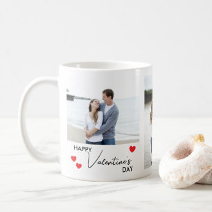 Happy Valentines Day 3 Foto Collage Individuellen Kaffeetasse