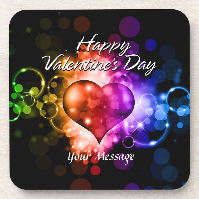 Happy Valentine's Day 5 Untersetzer (Vorderseite)