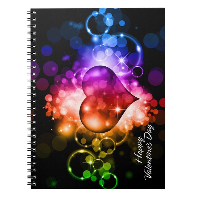 Happy Valentine's Day 5A Notebook Notizblock (Vorderseite)