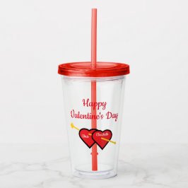 Happy Valentine's Day Acryltrinkbecher