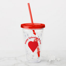 Happy Valentine's Day Acryltrinkbecher