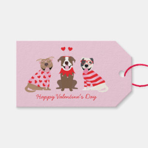 Happy Valentines Day American Pit Bull Terriers Geschenkanhänger