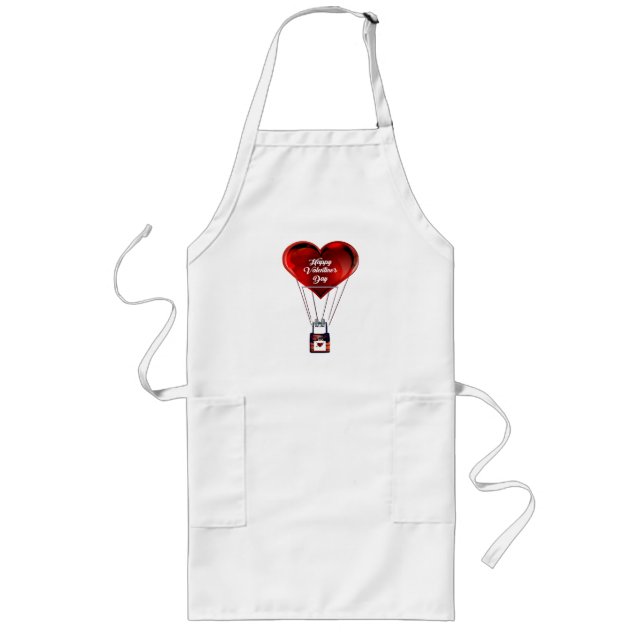 Happy Valentine's Day Apron Lange Schürze (Vorne)