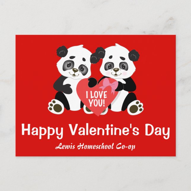 Happy Valentines Day aus Ihrer Heimat Co op Postkarte (Vorderseite)
