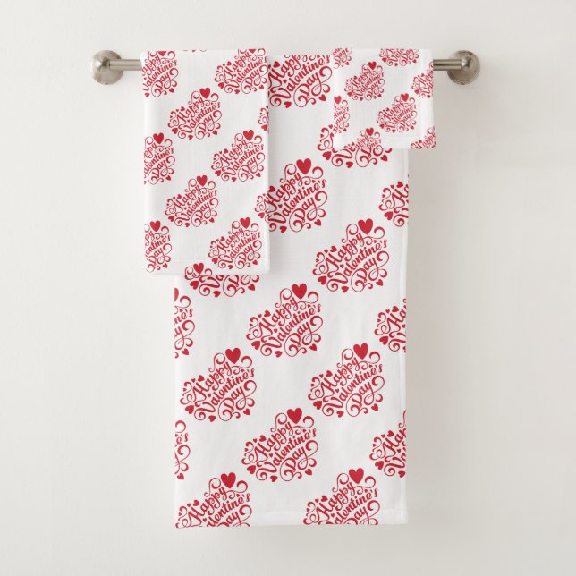Happy Valentines Day Badhandtuch Set (Insitu)
