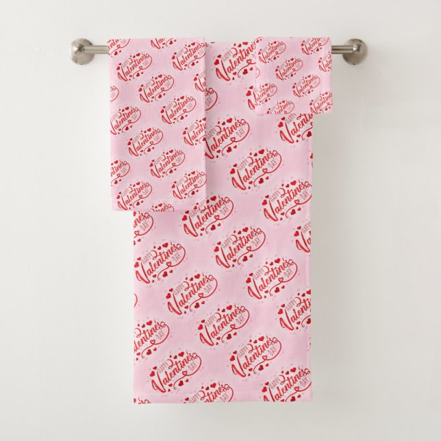 Happy Valentines Day Badhandtuch Set (Insitu)