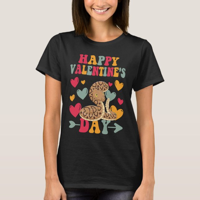 Happy Valentines Day Ball Python Liebe T-Shirt (Vorderseite)