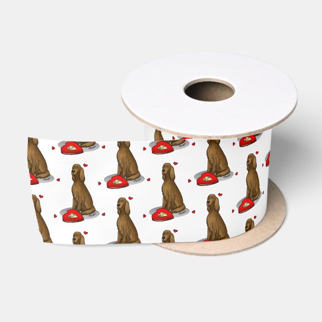 Happy Valentine's Day Be Mine Irish Setter (rot 1) Satinband (Spule)