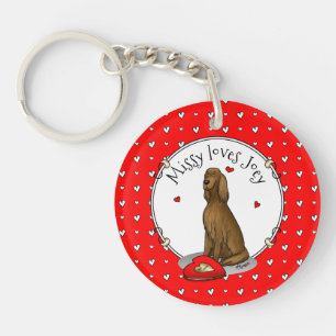 Happy Valentine's Day Be Mine Irish Setter (rot 1) Schlüsselanhänger
