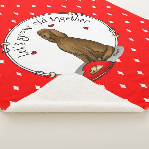 Happy Valentine's Day Be Mine Irish Setter (rot 1) Sherpadecke