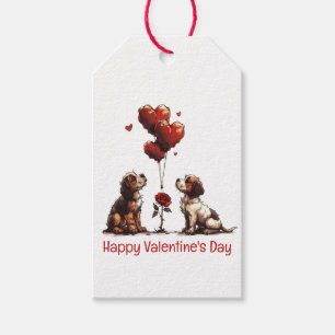 Happy Valentines Day Beagle Hunde Geschenkanhänger