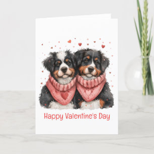 Happy Valentines Day Berner Hunde Feiertagskarte