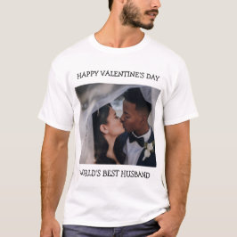 Happy Valentine's Day Best Husband Custom Foto  T-Shirt