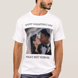 Happy Valentine's Day Best Husband Custom Foto  T-Shirt