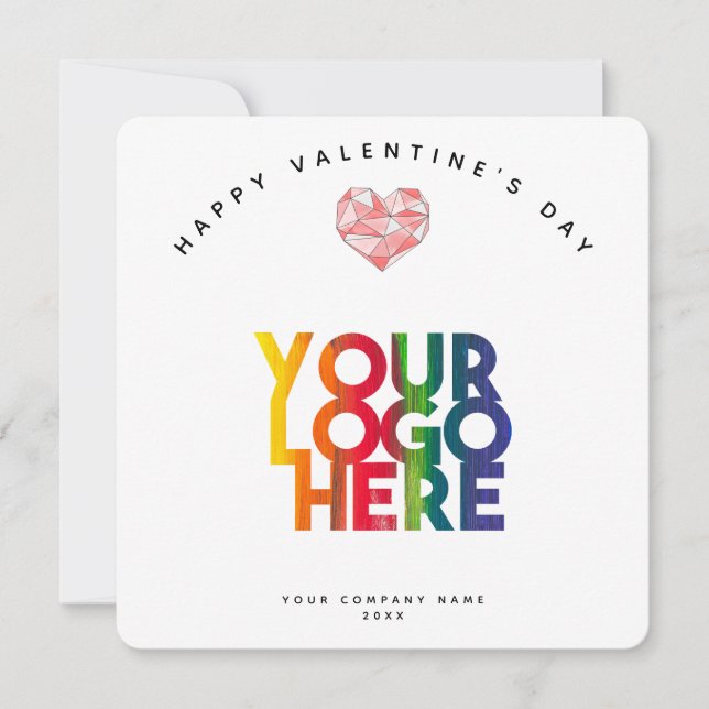 Happy Valentine's Day Business Logo Vielen Dank (Vorderseite)