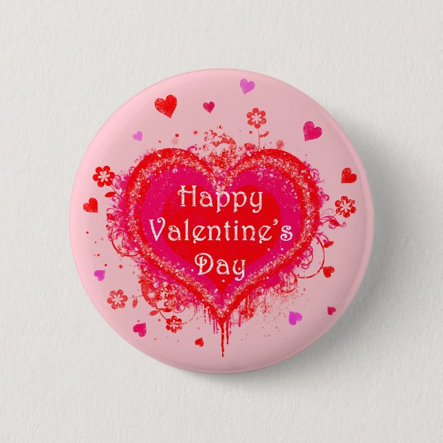 Happy Valentine's Day Button (Vorderseite)