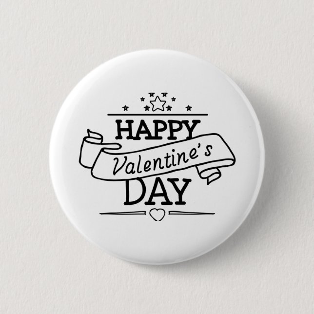 Happy Valentine's Day Button (Vorderseite)