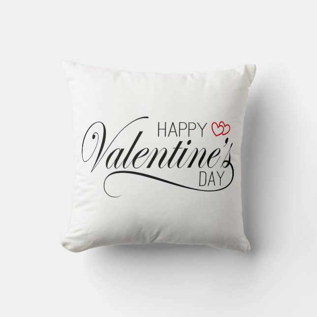 Happy Valentine's Day Calligraphy | Kissen (Vorderseite)