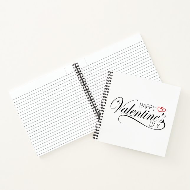 Happy Valentine's Day Calligraphy | Notebook Notizbuch (Innenseite)