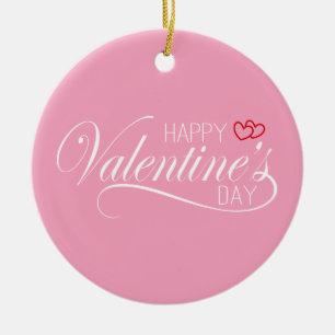 Happy Valentine's Day Calligraphy   Ornament