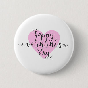 Happy Valentine's Day Calligraphy Schaltfläche B Button