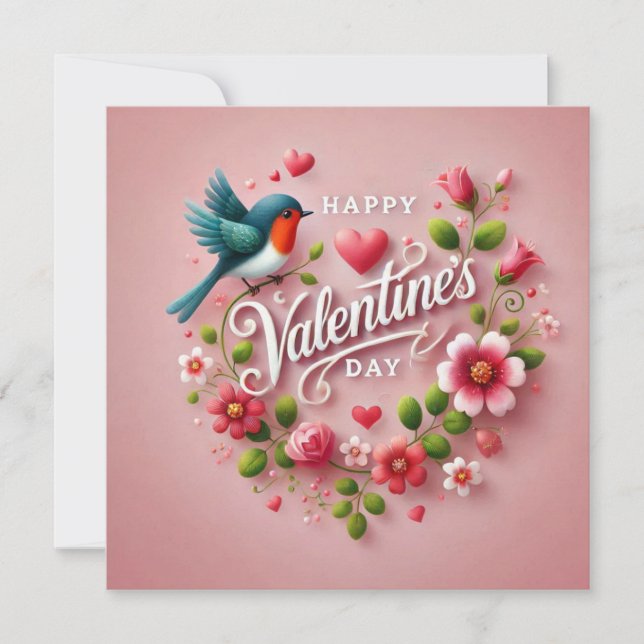 Happy Valentines day Cards  Feiertagskarte (Vorderseite)