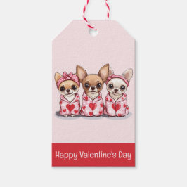 Happy Valentines Day Chihuahua Hunde Geschenkanhänger