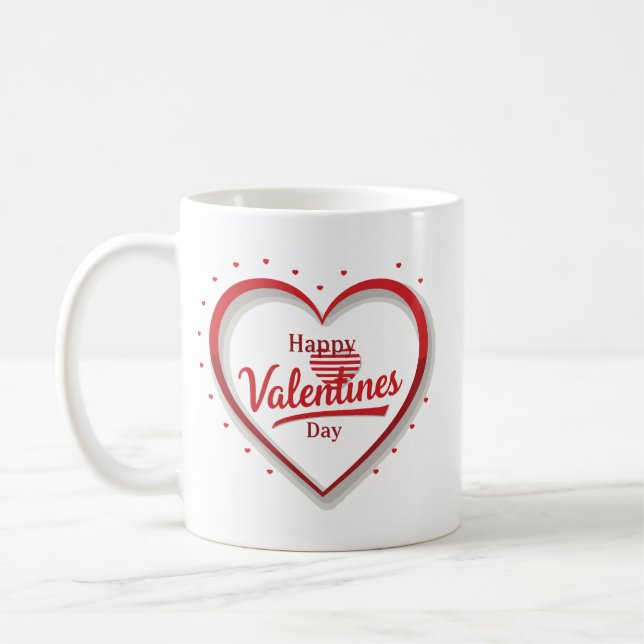 Happy Valentine's Day Coffee Mug Kaffeetasse (Links)