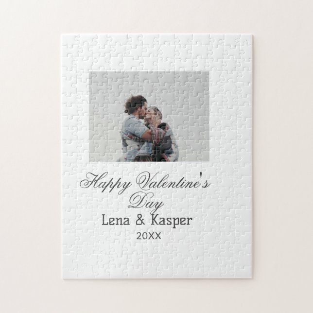 Happy Valentine's day couple photo modern simple t (Vertikal)