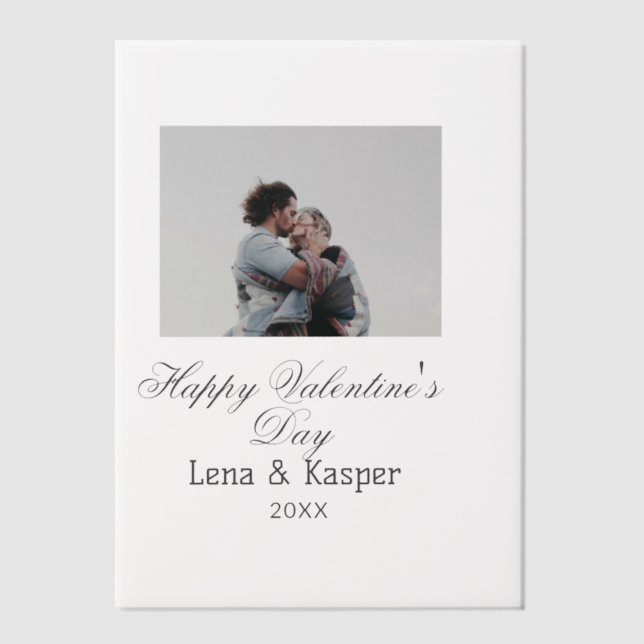 Happy Valentine's day couple photo modern simple t (Vorderseite)
