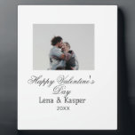 Happy Valentine's day couple photo modern simple t Fotoplatte<br><div class="desc">Design for couple love</div>
