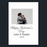 Happy Valentine's day couple photo modern simple t Tischnummer<br><div class="desc">Design for couple love</div>