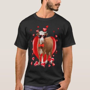 Happy Valentines Day Cow Farm V Day T-Shirt