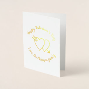 Happy Valentine's Day cupid Herzen maßgeschneidert Folienkarte