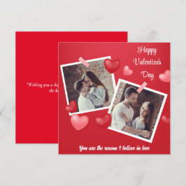 Happy Valentine's Day Custom Foto and Text Ankündigung