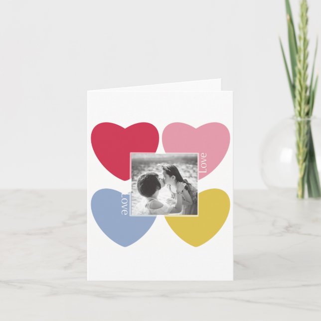 Happy valentine's day - Custom Foto Collage Einladung (Vorderseite)