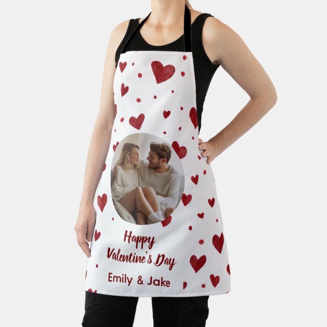 Happy Valentine's Day Custom Photo Apron  Schürze (InSitu)