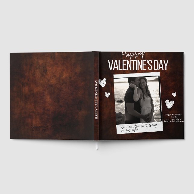 Happy Valentines Day Custom Photo Guest Book Gästebuch (Voll)