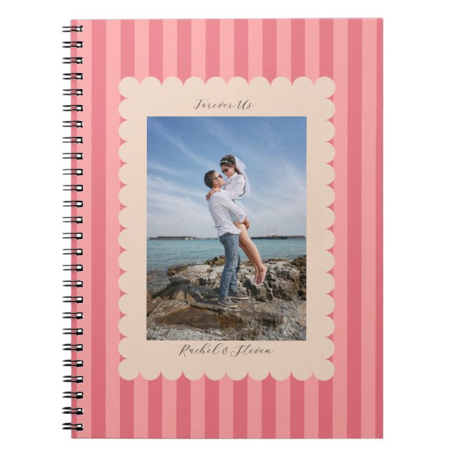 Happy Valentine's Day Custom Photograph Modern Notizblock (Vorderseite)