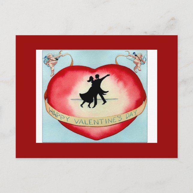Happy Valentine's Day Dance - Postkarte (Vorderseite)