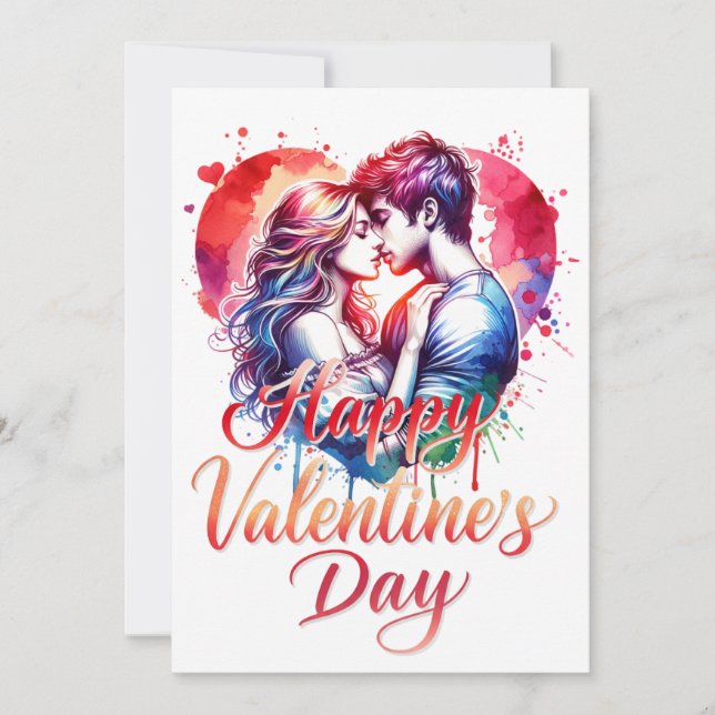 Happy Valentines Day Dankeskarte (Vorderseite)