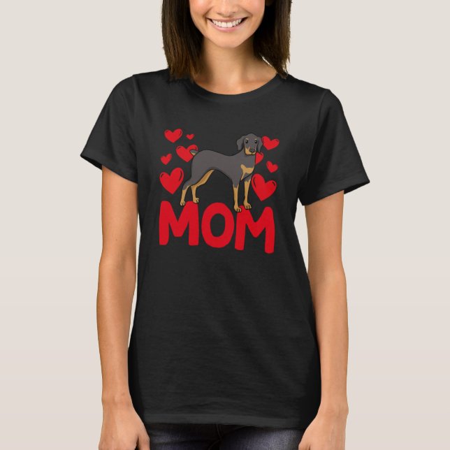 Happy Valentine's Day Doberman Mom Mothers Day Val T-Shirt (Vorderseite)