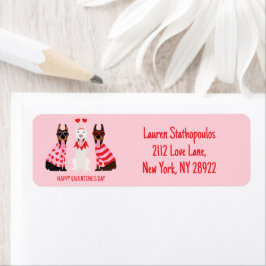 Happy Valentines Day Dobermann Hunde