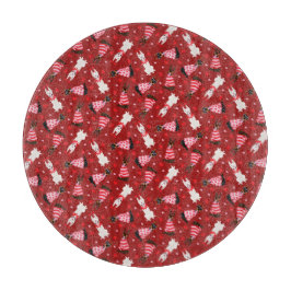 Happy Valentines Day Dobermann Hunde Schneidebrett